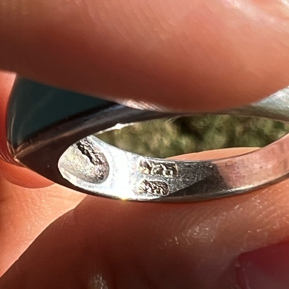 Turquoise 925 Sterling Silver Band - Picture 2 of 5